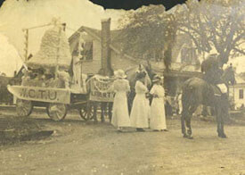 View of a WCTU parade in Tallahassee, Florida. 18--. Courtesy of State Archives of Florida