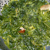 Allison O. Adams, Poke after boiling with bacon, Decatur, Georgia, 2010.