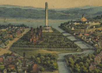Edward Sachse, Detail of Panoramic view of Washington City from the new dome of the Capitol, looking west, published by E. Sachse and Company, c. 1856. Library of Congress Prints and Photographs Division, LC-DIG-pga-02582.