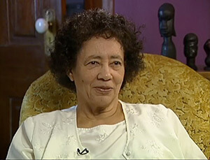 Interview with Shirley Andrews Lowrie, still from Somebody Else, Somewhere Else, 2010.