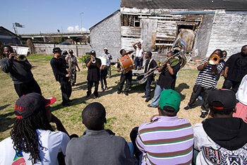 David Bridges, K-Boo's jazz funeral, Tremé, New Orleans, Louisiana, February 19, 2011.