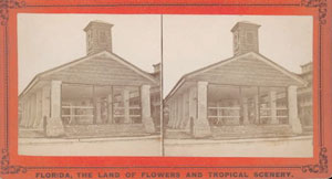 Figure 44. The Market House of St. Augustine, Florida, Formerly Used as a Slave Market, c. 1886. Stereograph from the collection: Florida: The Land of Flowers and Tropical Scenery. Courtesy of the State Archives of Florida.