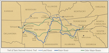 National Park Service, Cherokee removal routes, Trail of Tears National Historic Trail.