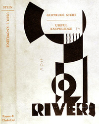 Dust jacket of Stein's Useful Knowledge, 1928