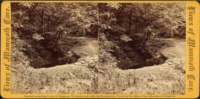 Mandeville Thum, Mouth of the Cave, Mammoth Cave, Kentucky, 1876-1877.