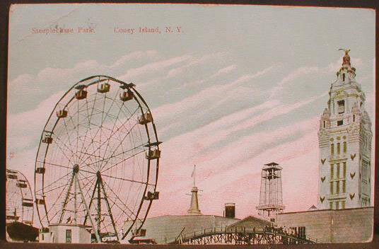 Postcard from Coney Island, Steeplechase Park, Coney Island, NY, circa 1908 Postcard from Coney Island, Steeplechase Park, Coney Island, NY, circa 1908
