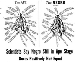 Racist propaganda illustration from a NSRP party pamphlet.
