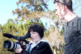 James Peck, Lauren Hendrix and Jim Driscoll shooting at Lake Martin, Louisiana, 2006.