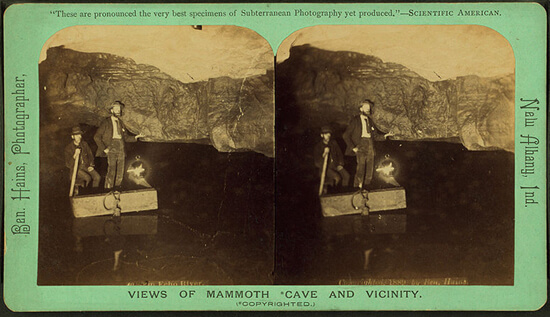 Ben Hains, Echo River, Mammoth Cave, Kentucky, 1889. 