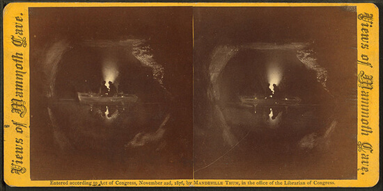 Mandeville Thum, River View, Mammoth Cave, Kentucky, 1876.