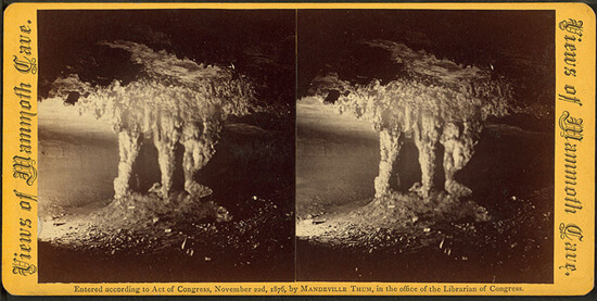 Mandeville Thum, Gothic Chapel, Mammoth Cave, Kentucky, 1876.