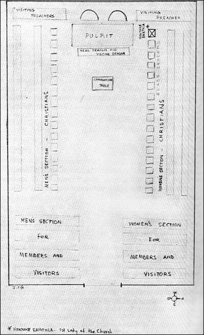 Jimmie Carole Fife, Church Seating Chart.