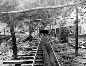 Entrance to Old Black Gold Mine, Perry County, Kentucky, late 1950s