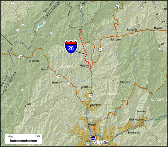 Map of Madison County, North Carolina. Map of Madison County, North Carolina.