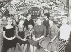 Steve's Show, Little Rock, Arkansas, late 1950s. Broadcast locally during the 1957 school integration crisis, the show featured exclusively white dancers, including Hazel Bryan. Screenshot from Steve's Show, a documentary directed by Sandra Hubbard (Morning Star Studio, 2004). Screenshot courtesy of Matthew F. Delmont.