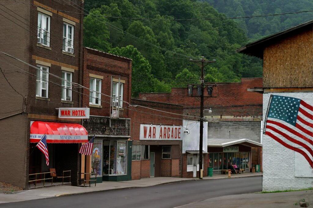 Downtown, War, WV in McDowell County, 2005.