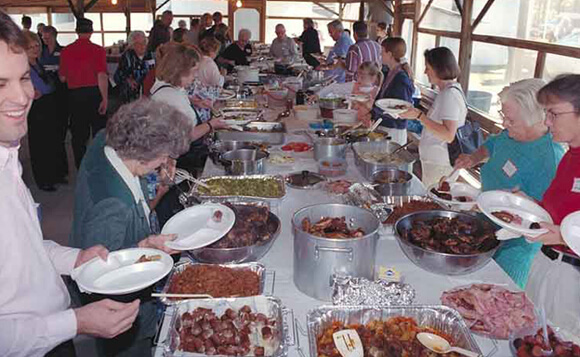 Laurie Kay Sommers, Dinner on the grounds at Mars Hill Primitive Baptist Church, Hoboken, Georgia, 2000.