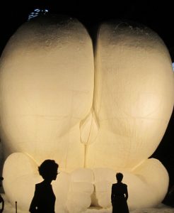 Rear of the Sugar Baby sphinx inside Kara Walker's A Subtlety, Brooklyn, New York, June 13, 2014. Photograph by Valérie Loichot. Courtesy of Valérie Loichot.