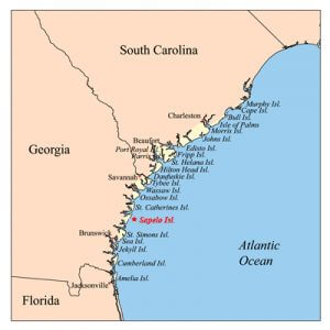 Sapelo Island in the Sea Islands Watershed. Courtesy of Wikimedia Commons. Creative Commons license CC BY-SA 2.5.