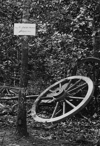 Scene of General McPherson's death, Atlanta, Georgia, ca. 1864. Detail of wet collodion by George Barnard.