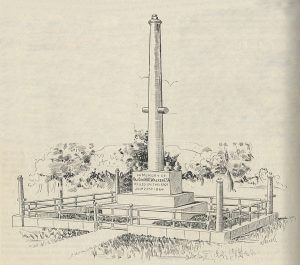 Walker Monument, original placement in 1902, Confederate Veteran, July 1902.