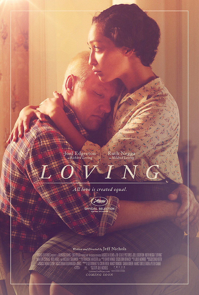 Promotional poster for Loving (2016). Promotional poster for Loving (2016).