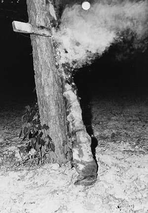 Sunbeam cross burning, Scott County, Mississippi, 1965. Mississippi Department of Archives and History Digital Collections, Sovereignty Commission Papers, Mississippi State Sovereignty Commission. Courtesy of the Mississippi Department of Archives and History.