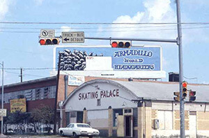 Armadillo World Headquarters, Austin, Texas, February 21, 2007. Photograph by Steve Hopson. Creative Commons License CC BY-SA 2.5.