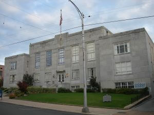 County courthouse with "Let's Go to Church Sunday" sign, Batesville, Arkansas, November, 2011. Photograph by Flickr user Jimmy Emerson DVM. Creative Commons license CC BY-NC-ND 2.0.