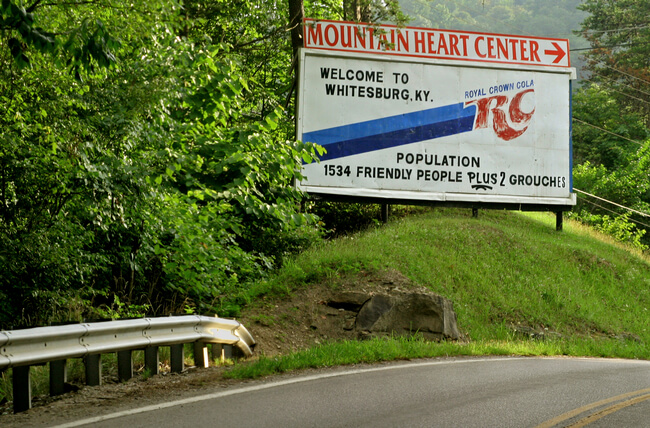 Billboard just outside Whitesburg, KY, 2005.
