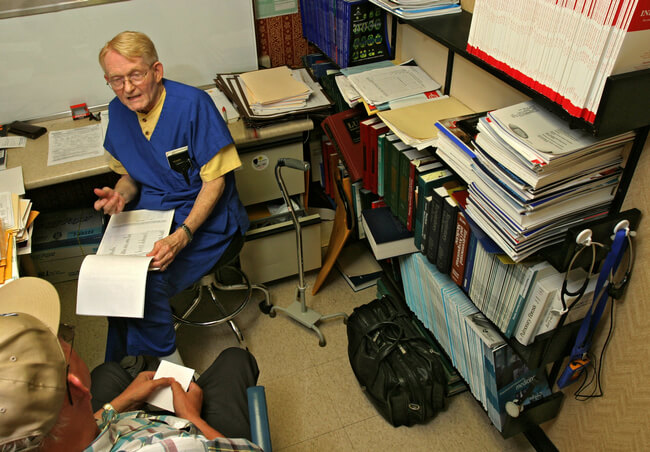 Pioneer black lung doctor, Donald R. Rasmussen says, "The disease continues to be a problem at smaller mines in the region." Beckley, WV, 2005.