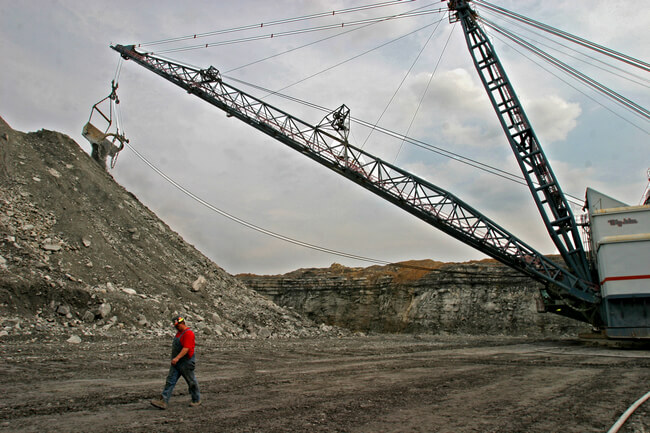 Mountaintop removal strip mine site. Boone County, WV, 2005.