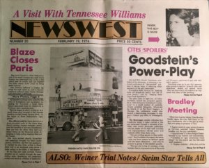 Cover of NEWSWEST, no. 20, February 19, 1976. Photographs by Eric Solomon, 2018. Both images courtesy of the Don Kelly Collection, Cushing Memorial Library & Archives, Texas A&M University.