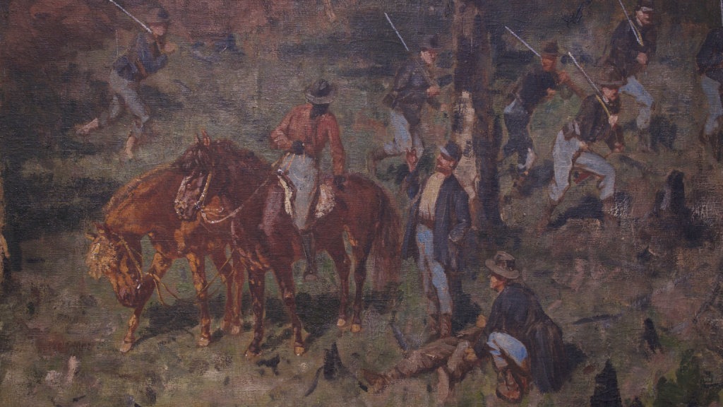 Black civilian on horseback, The Battle of Atlanta
