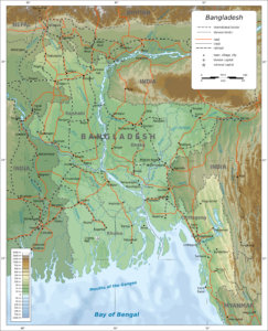 Bangladesh. Map by Mysid.