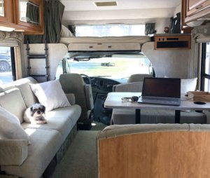 Inside Fishburne's RV. Photograph courtesy of author.