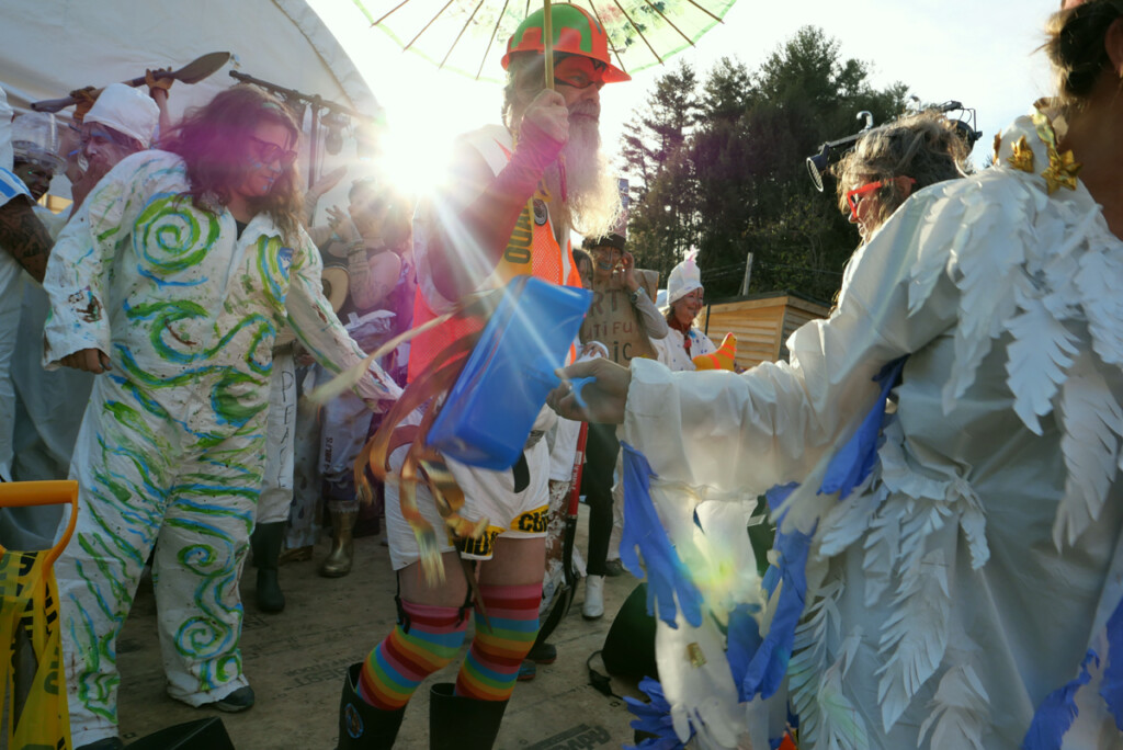 Dancing at the Tyvek Fashion Show